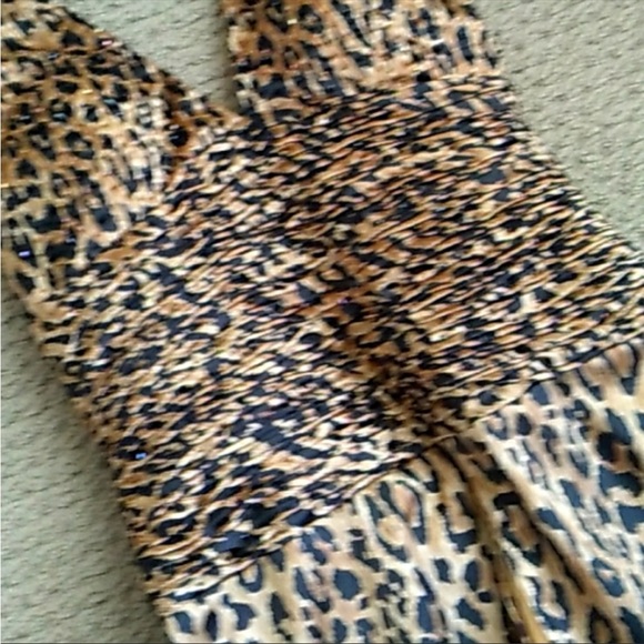Tony Bowls animal print evening gown sz 10 New - Picture 4 of 12